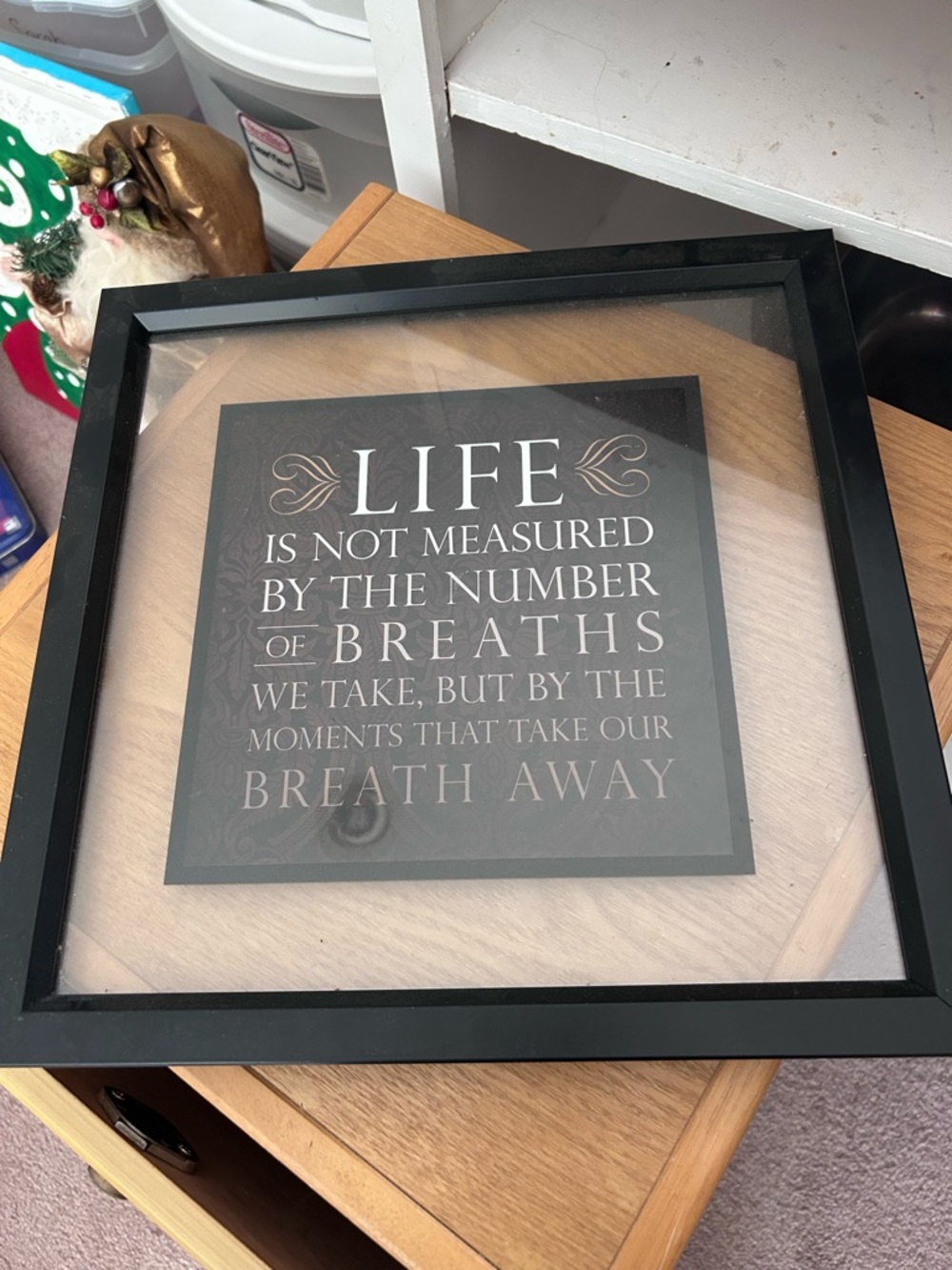 Inspirational Wall Art Sign - Black and Cream